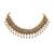 White agate stone necklace set with earrings and maang tikka (gold plated)