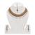 White agate stone necklace set with earrings and maang tikka (gold plated)