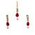 Maroon, green, and white agate stone necklace set with earrings and maang tikka (gold plated)