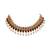 Maroon, green, and white agate stone necklace set with earrings and maang tikka (gold plated)