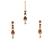 Lct agate stone necklace set with earrings and maang tikka (gold plated)