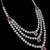 Maroon color necklace set with earrings & maang tikka | agate stone | rhodium plated