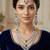 Blue color necklace set with earrings & maang tikka | agate stone | rhodium plated