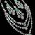 Pink & pista color necklace set with earrings & maang tikka | agate stone | rhodium plated