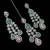 Pink & pista color necklace set with earrings & maang tikka | agate stone | rhodium plated