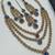 Blue color necklace set with earrings and maang tikka – agate stone, antique gold plating
