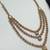 Champagne color necklace set with earrings and maang tikka – agate stone, antique gold plating