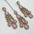 Baby pink color necklace set with earrings and maang tikka – agate stone, antique gold plating