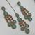 Pista color necklace set with earrings and maang tikka – agate stone, antique gold plating