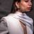gold brass necklace set with pearl crescent design