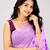 Purple color all over floral printed georgette saree with separate unstitched blouse