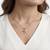 925 Sterling Silver Rose Gold Plated Mermaid Pendant Necklace with Cubic Zirconia