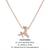 925 Sterling Silver Rose Gold Plated Mermaid Pendant Necklace with Cubic Zirconia
