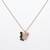925 Sterling Silver Rose Gold Plated Butterfly Pendant Necklace with Black & White Cubic Zirconia