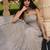 Silver Grey Embroidered Tissue Lehenga Set