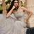 Silver Grey Embroidered Tissue Lehenga Set