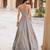 Silver Grey Embroidered Tissue Lehenga Set