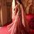 Rust Rose Pink Embroidered Tissue Lehenga Set