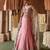 Rose Pink Embroidered Tissue Lehenga Set