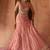 Rose Pink Embroidered Tissue Lehenga Set