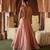 Peach Pink Embroidered Tissue Lehenga Set