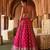 Fuchsia Pink Embroidered Cupro Silk Lehenga Set