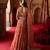 Rust Metallic Orange Embroidered Tissue Lehenga Set