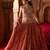 Rust Metallic Orange Embroidered Tissue Lehenga Set