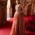 Rust Metallic Orange Embroidered Tissue Lehenga Set