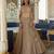 Muted Champagne Gold Embroidered Tissue Lehenga Set