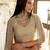 Champagne Gold Embroidered Tissue Lehenga Set