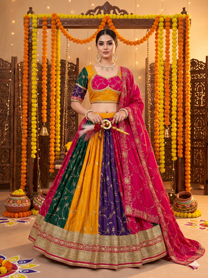 Festive Wear Multi-Panel Ghagra Choli for Navratri & Weddings 1