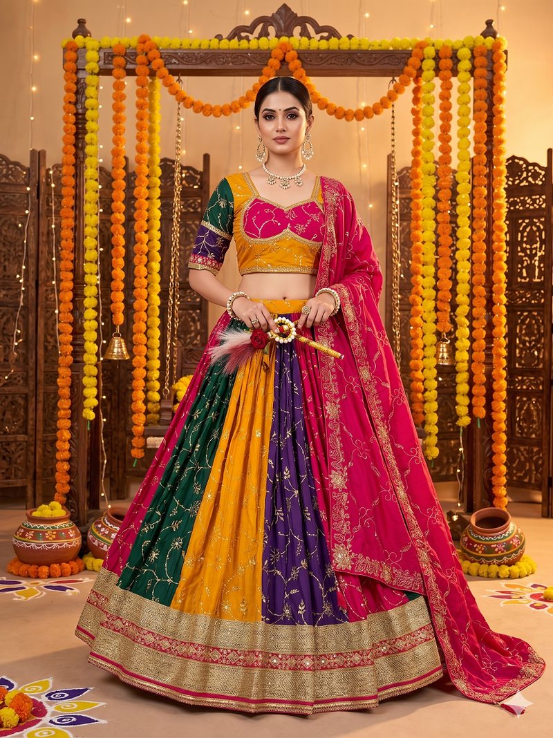 Festive Wear Multi-Panel Ghagra Choli for Navratri & Weddings