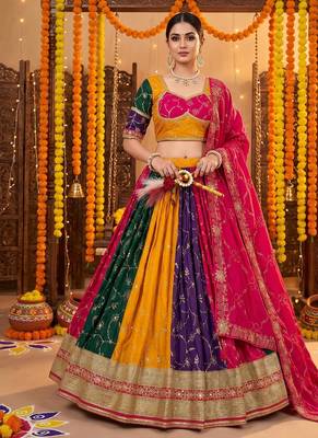 Festive Wear Multi-Panel Ghagra Choli for Navratri & Weddings 2