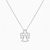 925 Sterling Silver Angel Pendant Necklace with Cubic Zirconia