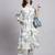 Women cream printed rayon kurta pant set