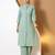 Women green plain katha kurta set