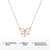 925 Sterling Silver Rose Gold Plated Fairy Butterfly Necklace with Cubic Zirconia Accents