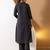 Women black plain katha kurta set