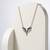925 Sterling Silver Rose Gold Plated Angel Wings Necklace with Blue Cubic Zirconia  