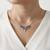 925 Sterling Silver Rose Gold Plated Angel Wings Necklace with Blue Cubic Zirconia  