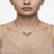 925 Sterling Silver Rose Gold Plated Angel Wings Necklace with Blue Cubic Zirconia  