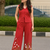 Beautiful rust cord set with embroidredpant