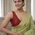 Pastel green readymade kalamkari silk saree