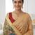 Golden beige ready made kalamkari silk saree