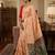 Peach pre pleated kalamkari silk saree