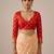 Peach pre pleated kalamkari silk saree
