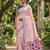 Blush pink readymade linen saree