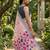 Blush pink readymade linen saree