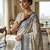 Royal blue ready to wear kalamkari linen saree